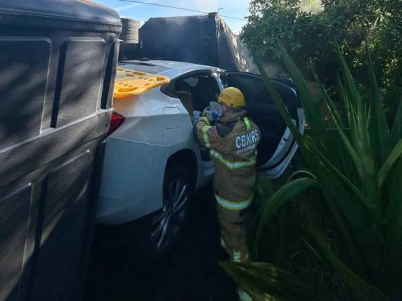 O acidente ocorreu na ERS-149, na localidade de Lomba Alta, interior de Restinga Sêca