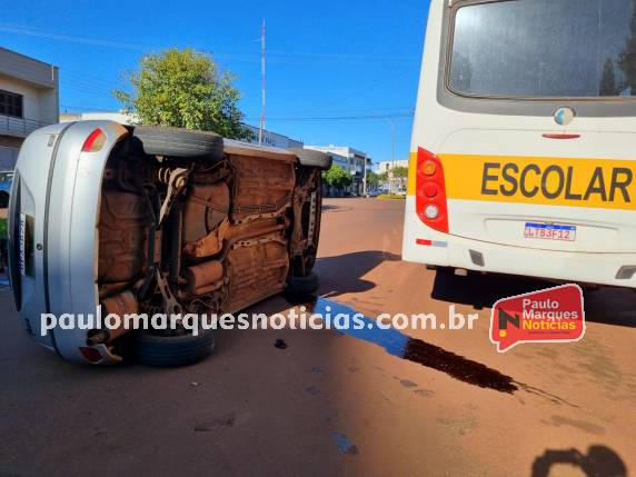 O acidente ocorreu na Av. Santa Rosa próximo da Rádio Colonial