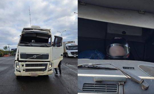 Veículo trafegava sem condições mínimas de segurança; motorista faria trajeto de 3 mil km