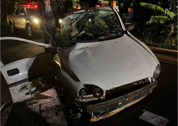 Condutor de Corsa teria invadido a pista contrária e atingido outro veículo