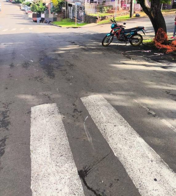 O acidente ocorreu na Rua São Boaventura, nas proximidades do cruzamento com a Rua São José no bairro São Francisco.