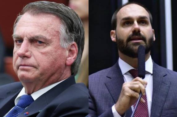 Ex-presidente falou com a imprensa depois de ser ouvido por cerca de duas horas. Polícia Federal apura atuação do deputado federal licenciado no outro país contra autoridades brasileiras