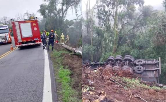 A vítima trafegava no sentido Farroupilha-São Vendelino quando no quilômetro 48 teria perdido o controle do veículo e saindo da pista.