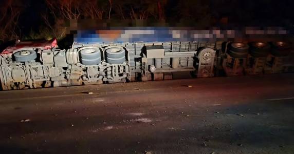 Saída de pista é registrada na ERS-135 entre Erechim e Getúlio Vargas