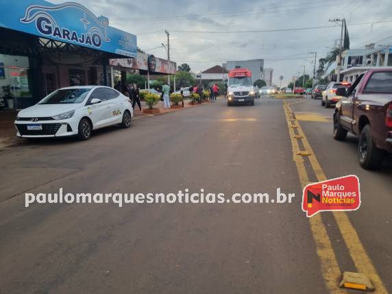 A colisão ocorreu na rótula situada no cruzamento entre as ruas Horizontina e Mato Grosso, próximo à Cremerei.