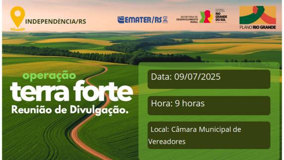 O encontro será realizado no dia 9 de julho, às 9h, na Câmara Municipal de Vereadores de Independência.