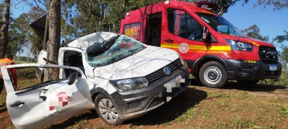 O acidente ocorreu no trecho entre Santa Rosa e Santo Cristo.