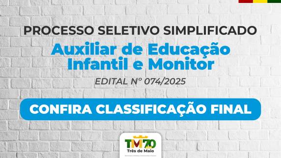 O resultado final do Processo Seletivo para Auxiliares e Monitores é divulgado após o encerramento das etapas de avaliação e recursos.
