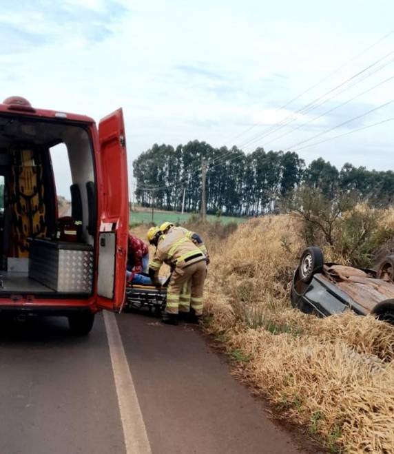 Três pessoas ficaram feridas e foram socorridas para o hospital de São Luiz Gonzaga
