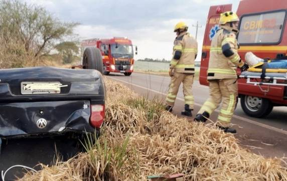 Três pessoas ficaram feridas e foram socorridas para o hospital de São Luiz Gonzaga