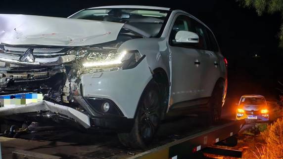 Condutora perdeu o controle de veículo após se assustar com animal na pista