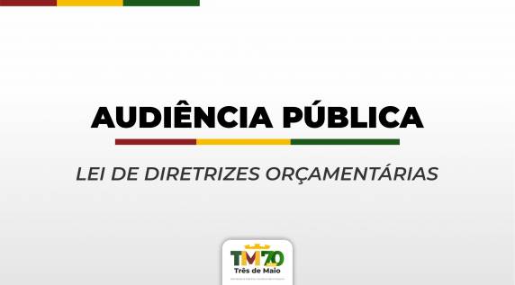A Audiência Pública encontro acontece no dia 9 de setembro