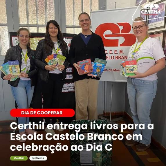 Entrega de mais de 100 obras amplia acervo da biblioteca e incentiva o hábito da leitura entre estudantes de Três de Maio