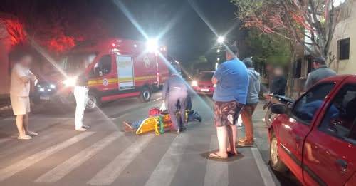 O acidente aconteceu na Rua Bento Martins, enquanto ele se deslocava para realizar uma entrega.