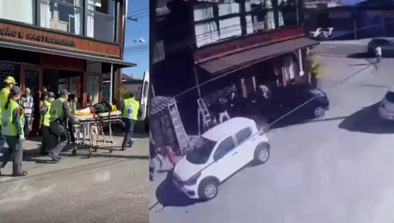 Motorista recém-habilitada perdeu o controle do carro em frente a uma padaria no bairro Armação, na cidade de Penha