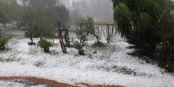 Temporal rápido e intenso destelha casas e danifica veículos na tarde desta segunda-feira