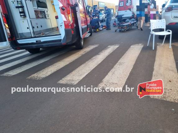 Colisão ocorreu no final da tarde desta segunda-feira na Rua Horizontina