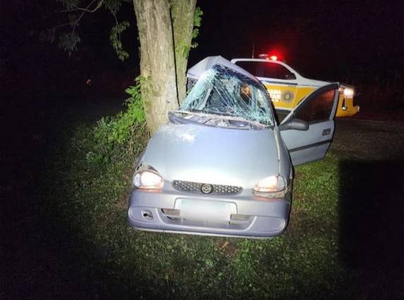 Eduardo Lourenço Golombieski perdeu o controle do veículo e saiu da pista