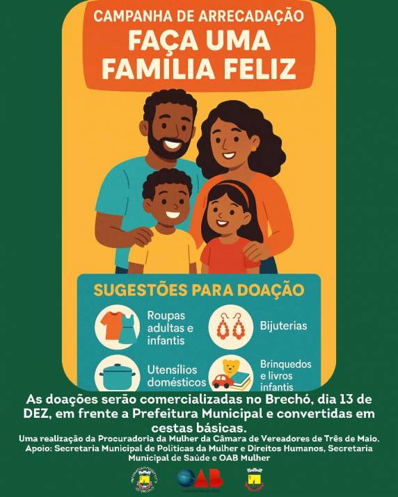 Arrecadação solidária busca itens para o Brechó que auxiliará na montagem de cestas básicas