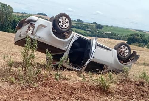 Acidente ocorreu próximo ao antigo silo da APREONOVA, em Vista Nova; ninguém ficou ferido