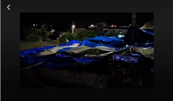 Defesa Civil atende 17 ocorrências; estrutura de circo é atingida no Bairro Seminário