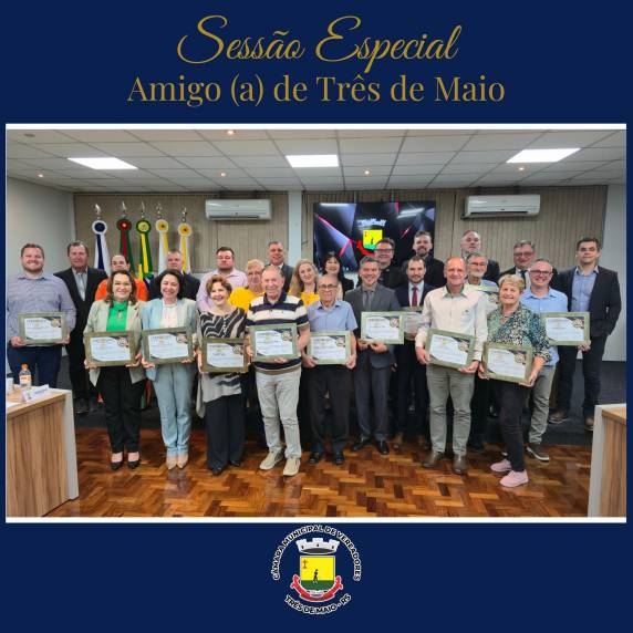 Solenidade reconhece cidadãos e instituições que contribuem para o desenvolvimento do município