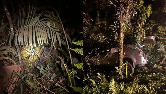 Com o impacto, o motociclista foi arremessado para fora da pista e encontrado já sem vida em um barranco às margens da rodovia