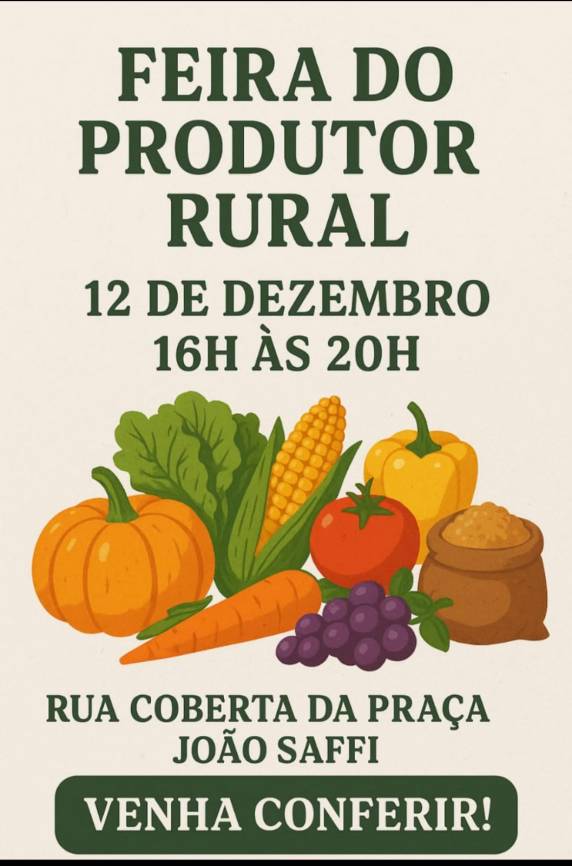 Secretário de Agricultura, Moisés da Motta, convida a comunidade para prestigiar o retorno do evento nesta sexta-feira