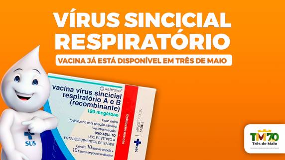 Imunização, disponível nas unidades de saúde do município, protege bebês contra bronquiolite e infecções respiratórias graves nos primeiros meses de vida.