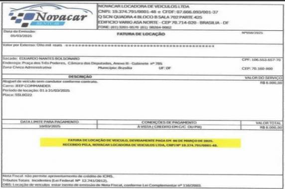 Dados são referentes a março de 2025, quando o ex-deputado já estava autoexilado nos Estados Unidos