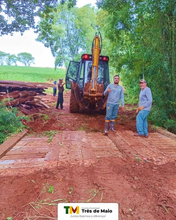 Município intensifica reparos em estradas, pontes e pontilhões para garantir mobilidade e segurança no interior