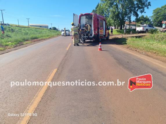 Acidente envolveu uma caminhonete S10 e um VW Gol na manhã desta quarta-feira (14), próximo à Mecânica Erval