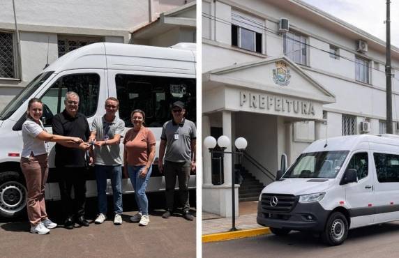 Veículo Mercedes-Benz, com capacidade para 15 passageiros, foi adquirido com recursos próprios e passa a integrar a frota da Secretaria Municipal de Saúde