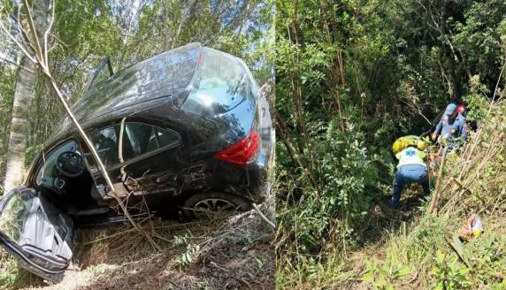 Vítima de 58 anos estava desaparecida desde 26 de fevereiro e foi localizada a cerca de 10 metros abaixo da pista, em Bom Retiro
