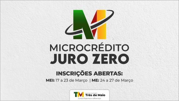 Iniciativa oferece financiamentos de até R$ 12 mil para microempresas e R$ 6 mil para MEIs, com juros pagos pelo município para incentivar o empreendedorismo local.