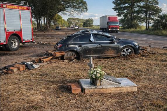 Colisão entre Cruz Alta e Ibirubá envolveu caminhão e veículo oficial de São Luiz Gonzaga; duas passageiras ficaram feridas