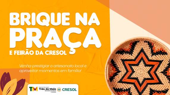 Evento reúne artesanato, atrações para crianças, música ao vivo e ação solidária em frente à Prefeitura.