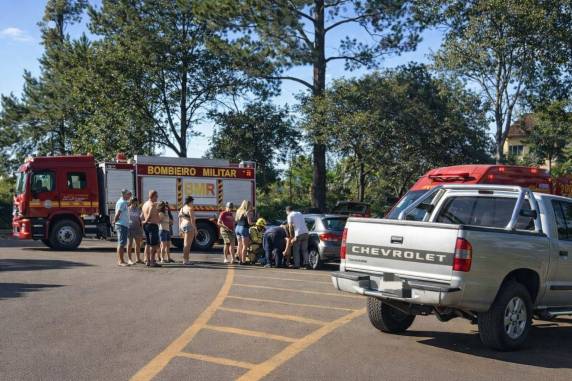 Colisão ocorreu na tarde deste sábado (14), na localidade de Cascata Sul, no trajeto entre Santa Rosa e Santo Cristo