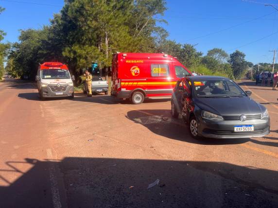 Colisão ocorreu na tarde deste sábado (14), na localidade de Cascata Sul, no trajeto entre Santa Rosa e Santo Cristo