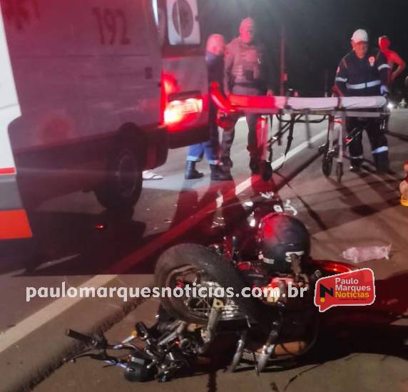 Acidente envolvendo moto e carro ocorreu no início da noite deste domingo (29), em Ivagaci
