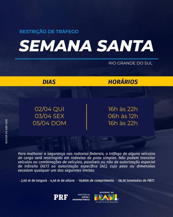 A operação contará com ações para reduzir acidentes e mortes no trânsito durante o feriado.