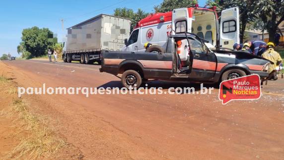 Acidente envolveu caminhonete e caminhão no trecho entre Três de Maio e Independência