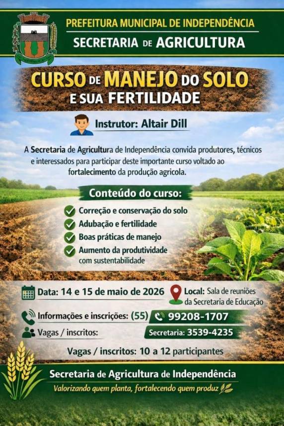 Capacitação voltada a produtores e técnicos busca fortalecer a produção agrícola com práticas sustentáveis