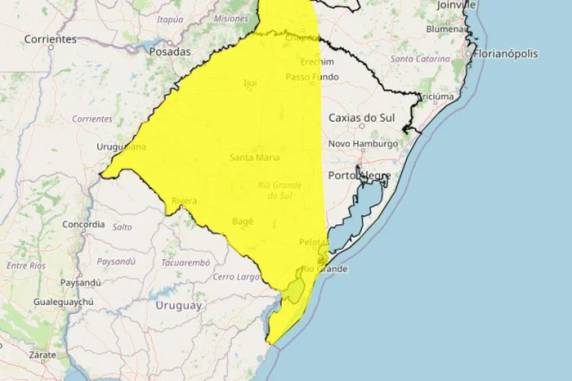 O Instituto Nacional de Meteorologia (Inmet) está com alerta para temporais até a noite de domingo