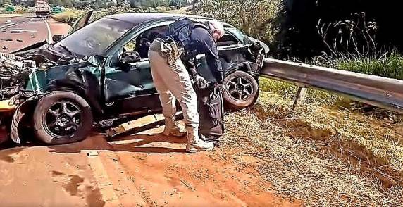 Casal é preso após fuga de 12 km; bebê de 2 anos estava no veículo e foi encaminhado ao Conselho Tutelar