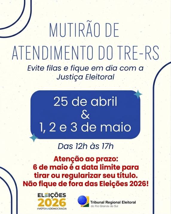 Serviços serão oferecidos em alguns finais de semana até o fechamento do cadastro