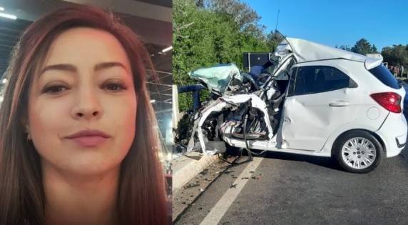 Colisão envolveu carro e caminhão e ocorreu sobre ponte na localidade de Ponte Queimada