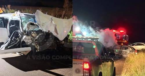 Colisão entre Ford Focus e Gol Fun mobilizou equipes de resgate na noite deste domingo; causas do acidente serão investigadas